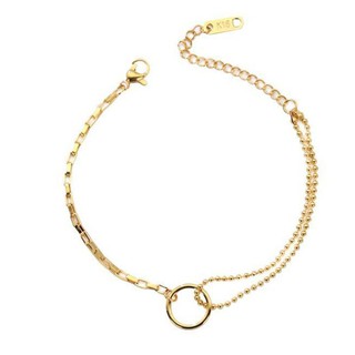 Lắc Tay Nữ Khoen Tròn Đơn Giản Thanh Lịch Titan Ko Đen Ko Ngứa An Toàn Cho Sức Khỏe Bilyshop TT 2006