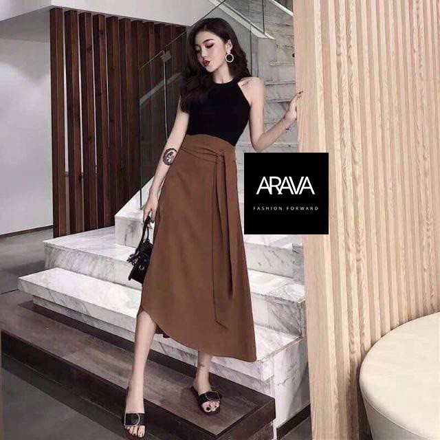 Sét áo yếm và váy chéo thời trang thiết kế cao cấp Arava ay07