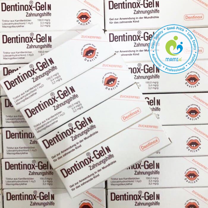 Gel bôi nướu lợi (10g) giảm đau nhức khi mọc răng cho bé từ 4 tháng tuổi Dentinox-Gel N Zahnungshilfe, Đức