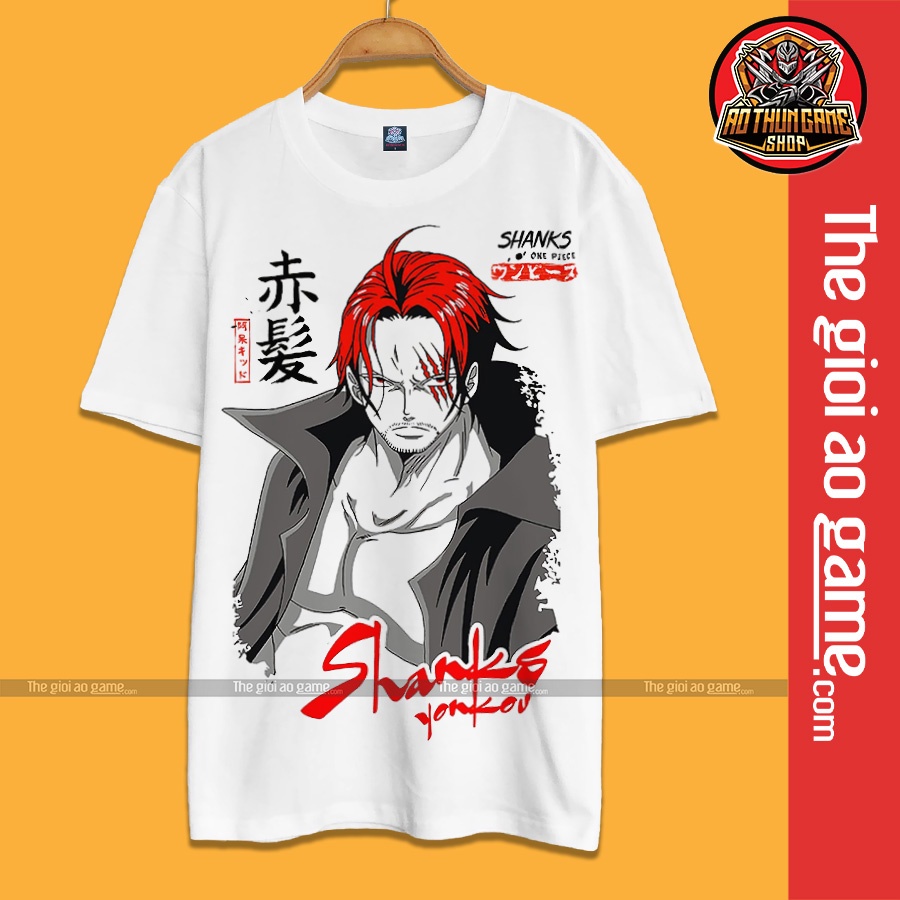 Áo one piece Shanks nam nữ Áo thun one pieceShanks trắng đen form rộng unisex cotton co giãn thoáng mát TGAG T02