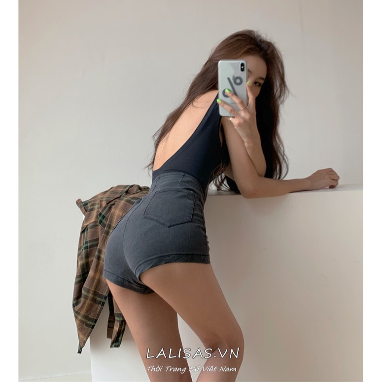 Quần Short Denim Lưng Cao Ôm Dáng Gợi Cảm Dễ Phối Đồ Phong Cách Hàn Quốc | BigBuy360 - bigbuy360.vn