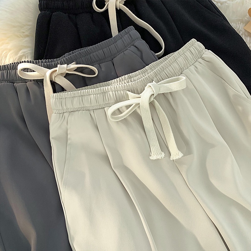 Quần ống rộng Màu Trơn Thời Trang Hàn Quốc Cho Nam Và Nữ basic quần âu nam cao cấp unisex quần âu nam