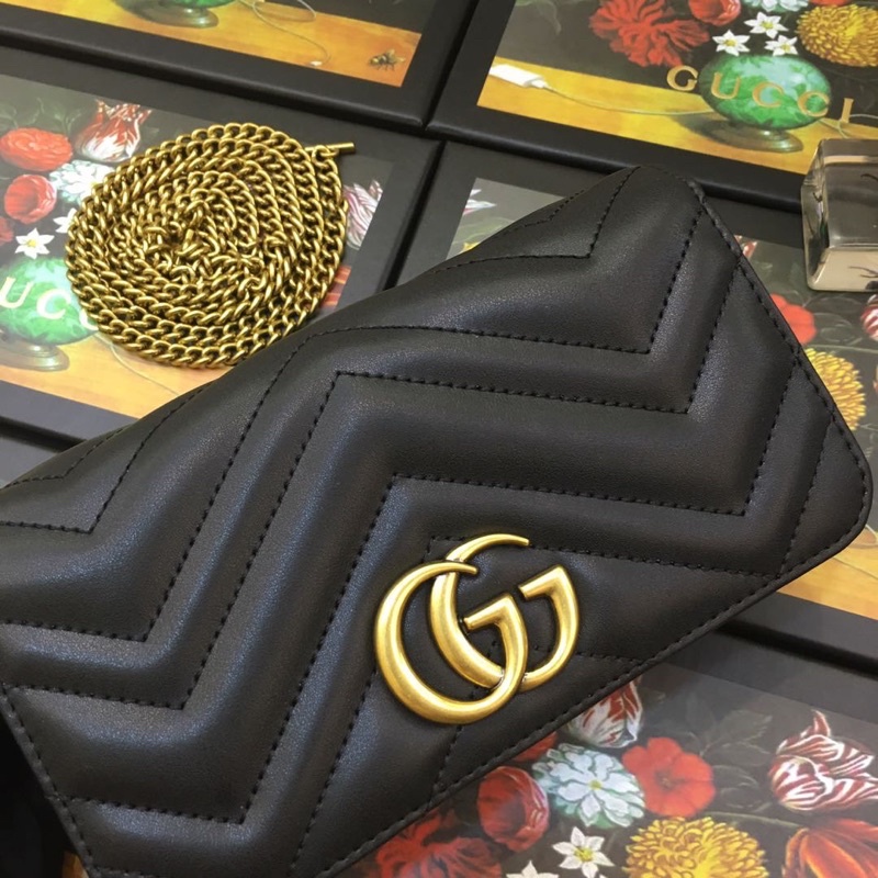 Ví dài cho nữ có dây đeo chéo Gucci GC da thật cao cấp