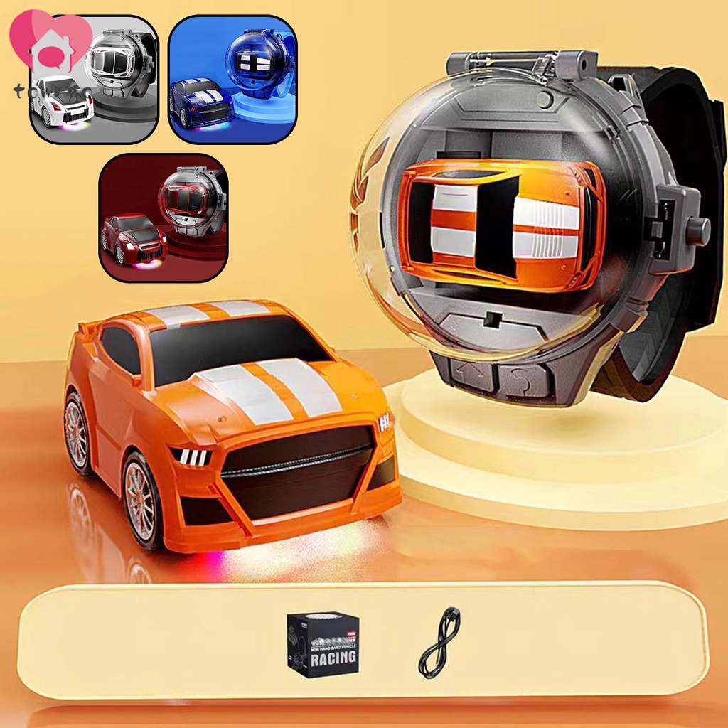 Xe Đua Điều Khiển Từ Xa Mini 2.4GHz Sạc USB Có Đồng Hồ Đeo Tay RC Shopskc3730