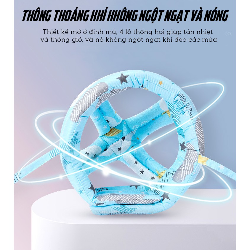 Mũ bảo vệ đầu cho bé tập đi