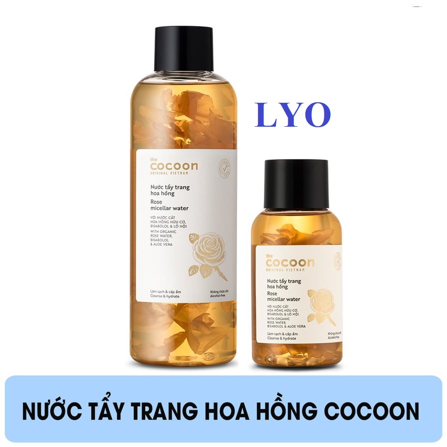 Nước tẩy trang hoa hồng cocoon cấp ẩm 140ml - 500ml