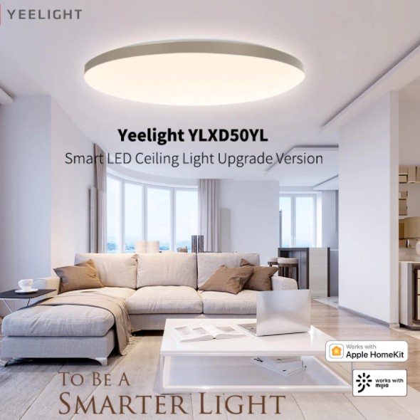 ĐÈN LED ỐP TRẦN THÔNG MINH XIAOMI YEELIGHT HALO 2020, YLXD50YL, 470MM, 52W, RGB 16 TRIỆU MÀU, HỖ TRỢ APPLE HOMEKIT