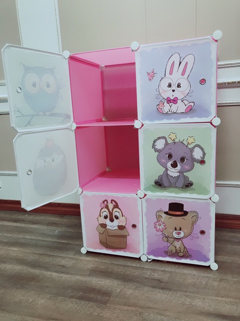 TẶNG 1 MÓC VÀ 1TREO ĐỒ- TỦ NHỰA GHÉP 8 Ô SÂU 47cm. Mẫu mới về siêu cute