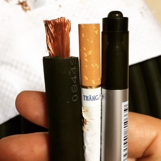 Dây hàn 35 cho máy hàn chuyên que 4 li, 1m dây nặng 410g BÁN TỐI THIỂU 1M