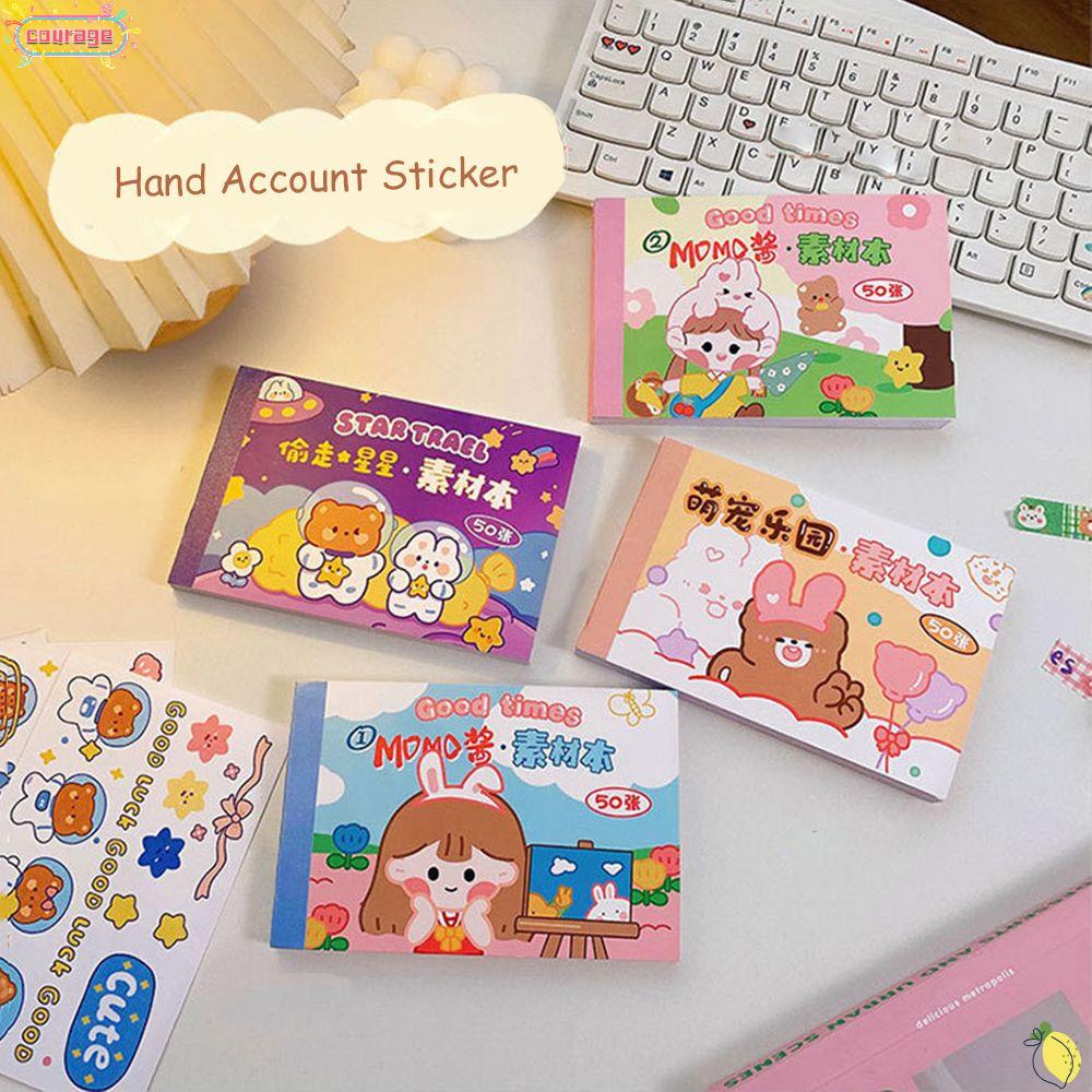 Set 50 Tờ Sticker Hoạt Hình Chống Thấm Nước Trang Trí Sổ Tay|Sách nhãn dán tài khoản tự làm tài liệu hoạt hình dễ thương