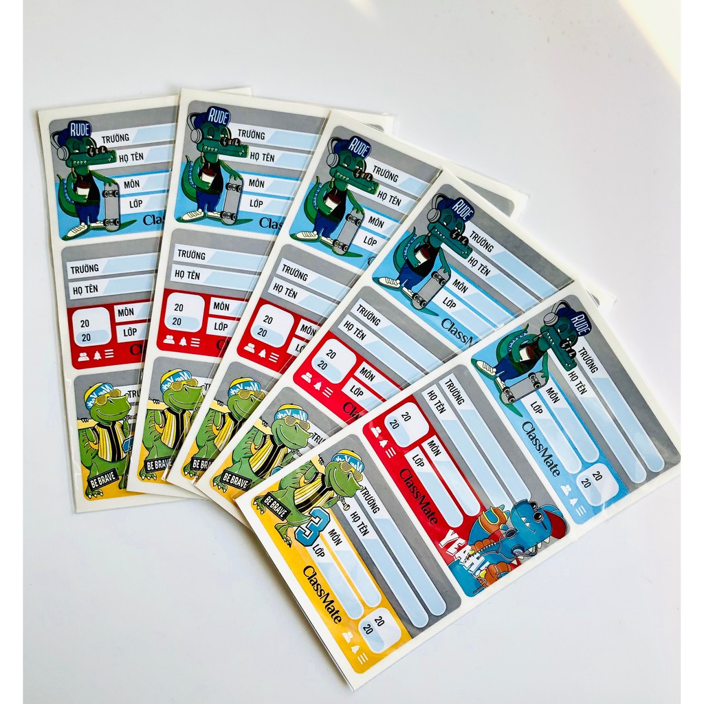  Nhãn vở Classmate có decal -NT225