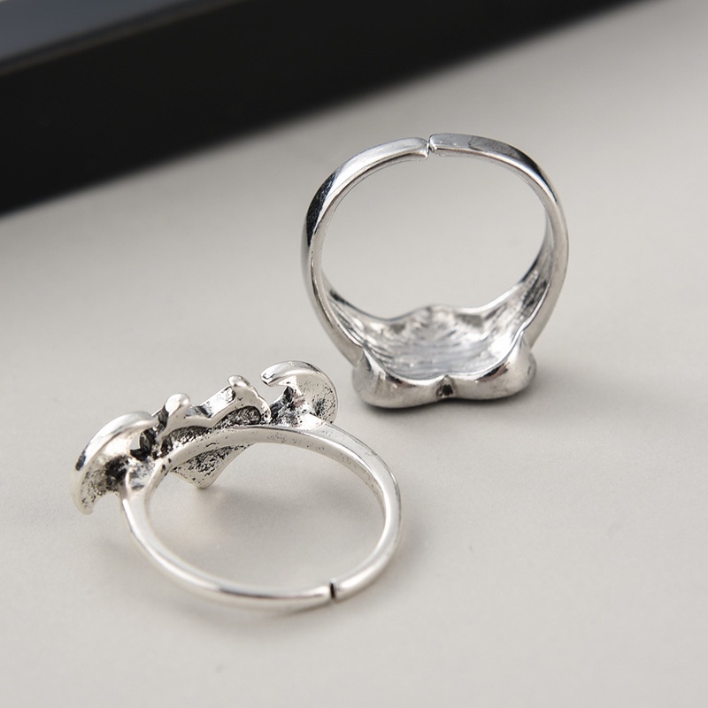 Nhẫn Hở Hình Trái Tim / Đôi Cánh Phong Cách Cổ Điển Thời Trang Cho Nam Và Nữ