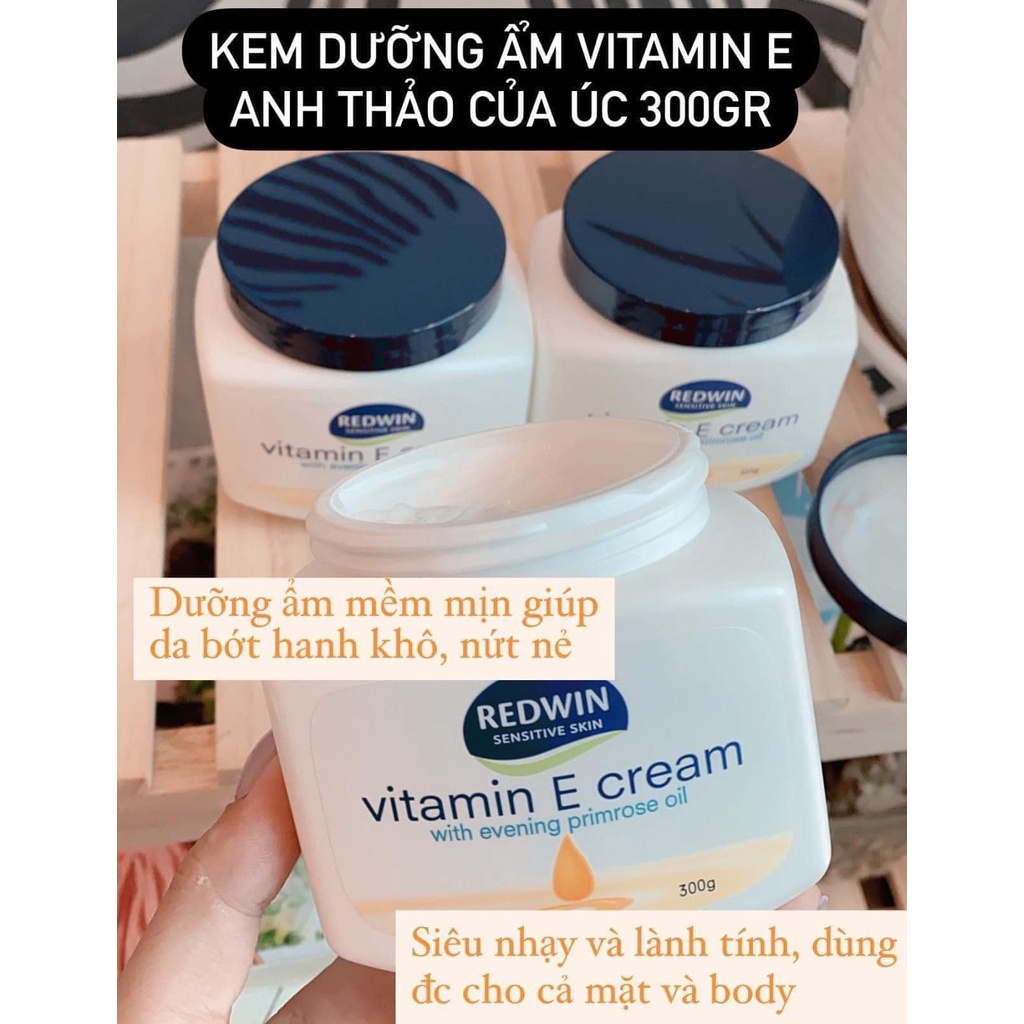 KEM DƯỠNG ẨM BODY RED WIN vitamin E Úc  lọ 300g an toàn dùng được cả cho các bé | BigBuy360 - bigbuy360.vn