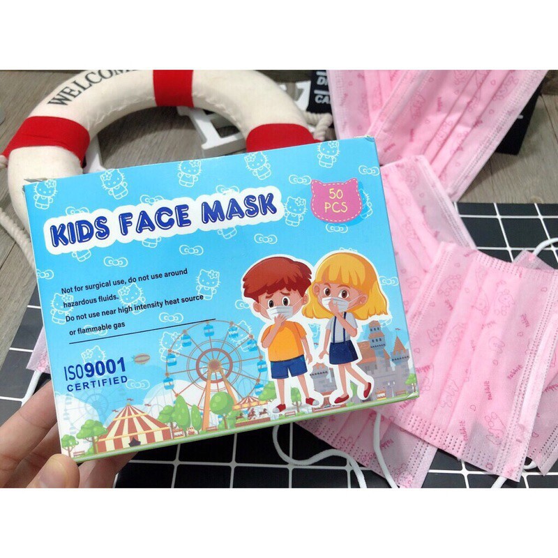 Sét 10 khẩu trang kids face mask cho bé trai/ bé gái