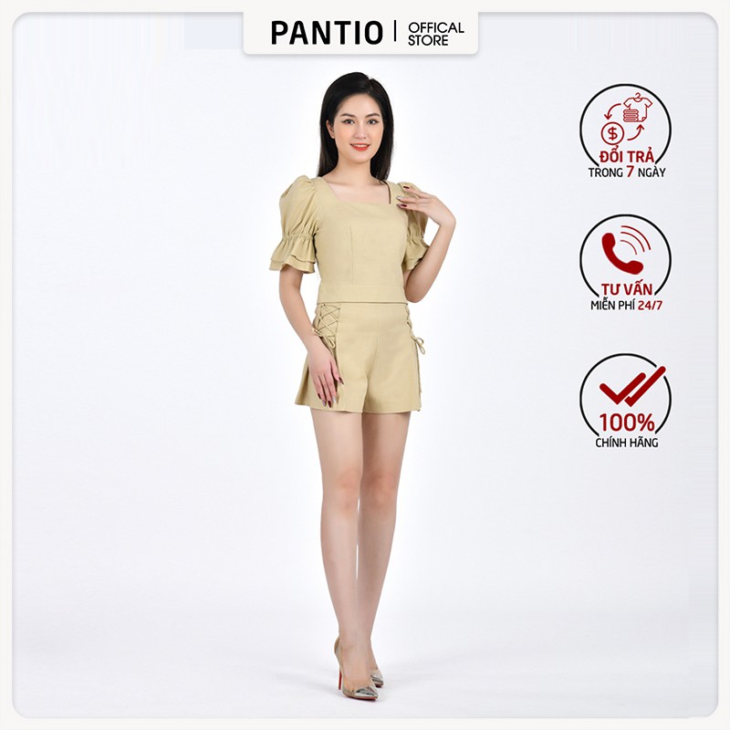 Quần short nữ chất liệu Linen, dáng ôm FQN3275 - PANTIO