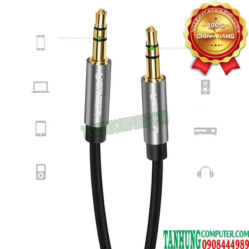 Dây Audio 3.5mm dài 2M Cao Cấp Ugreen 10735 chính hãng