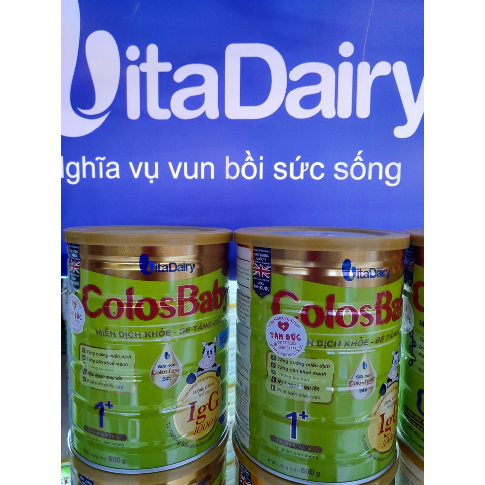 Lon Sữa 800g Colosbaby Gold 1000 Igg Vitadairy Cho Bé Từ 0 Tháng Tuổi Giúp Miễn Dịch Khỏe Bé Tăng Cân