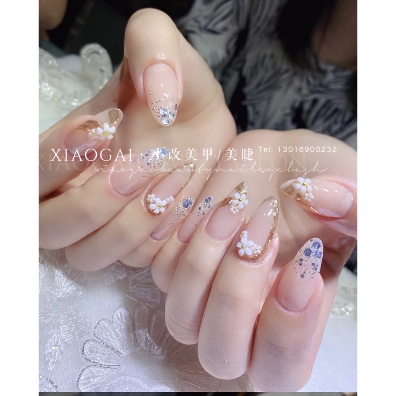 nailbox móng úp thiết kế thạch hoa