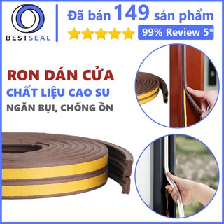 2 Mét Ron Chặn Cửa, Thanh Dán Cửa Chữ E (dày 4mm) Cách Âm, Miếng Chặn Cửa Ngăn Bụi, Chống Côn Trùng