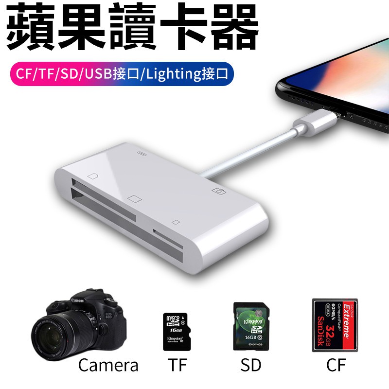 Apple Đầu Đọc Thẻ Nhớ Sd / Tf / Cf Cho Điện Thoại