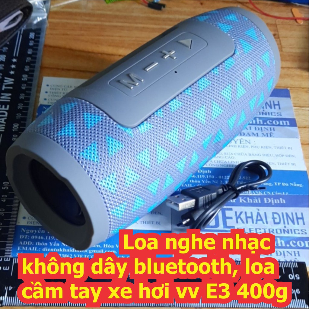 Loa nghe nhạc không dây bluetooth, loa cầm tay xe hơi vv E3 400g kde6727