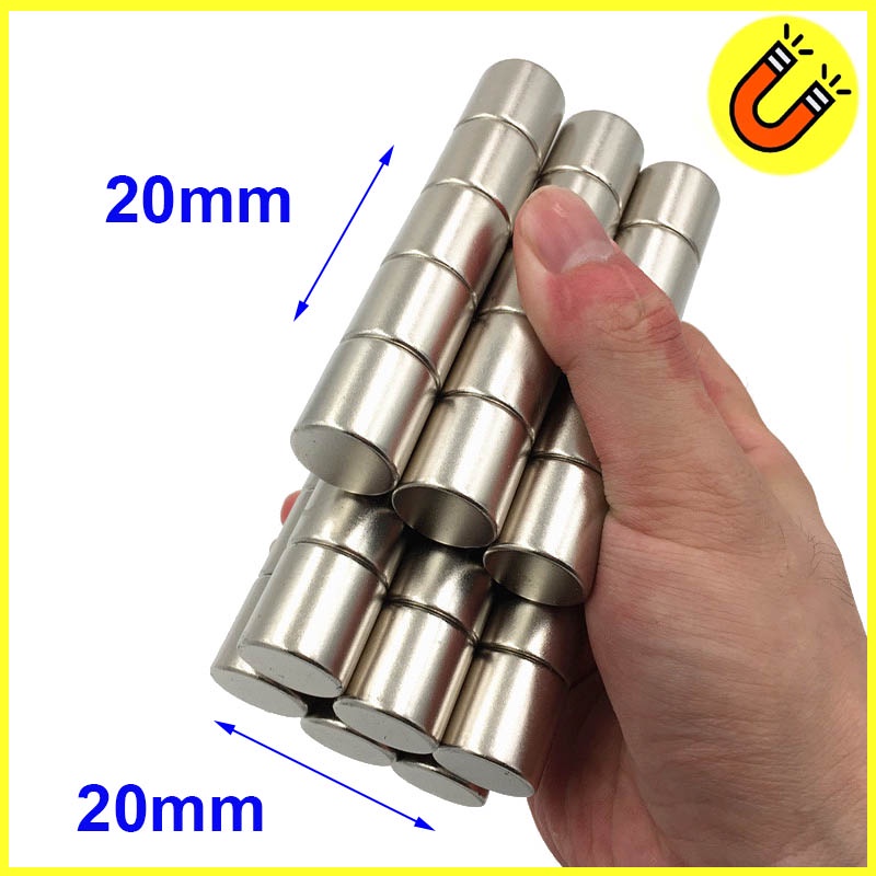 Nam châm đất hiếm 20x20mm loại siêu mạnh từ tính N52