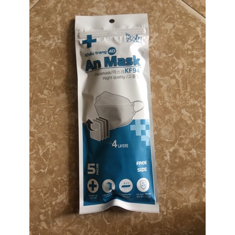 [Giá Sỉ] 50 Cái Khẩu Trang 4D Mask 4 Lớp Kháng Khuẩn KF94 Công Nghệ Hàn Quốc (5 túi 10cái kèm ảnh thật)