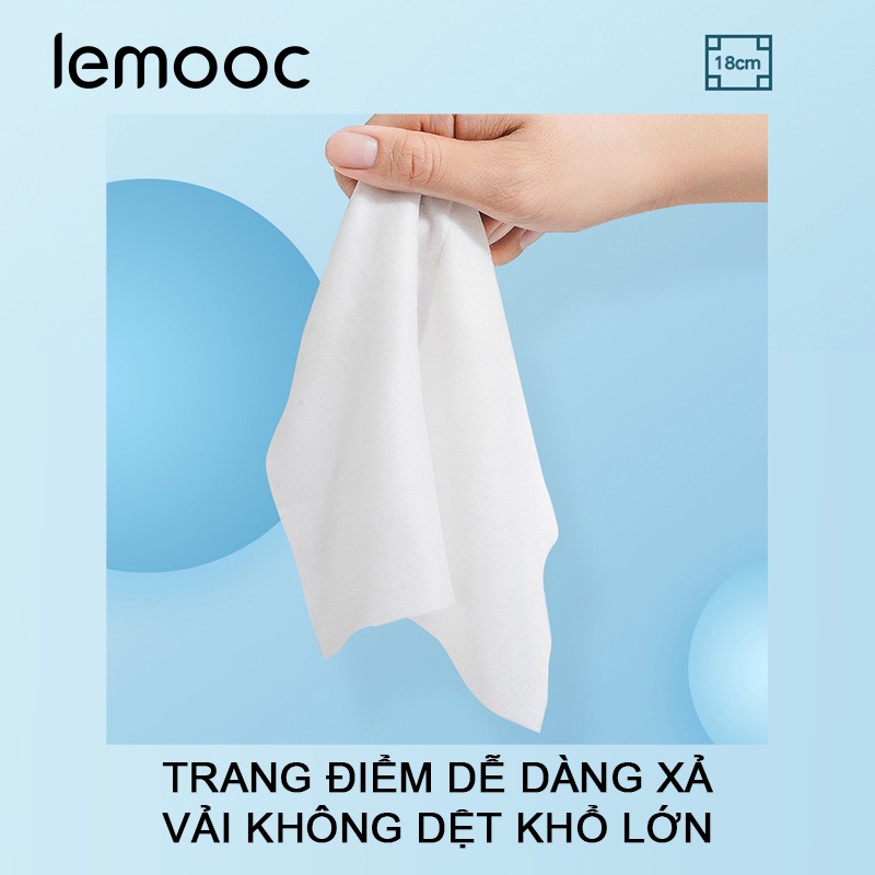 [Hàng mới về] Khăn lau tẩy trang mắt và môi dùng một lần giúp làm sạch da mặt chứa tinh chất thực vật không cần rửa