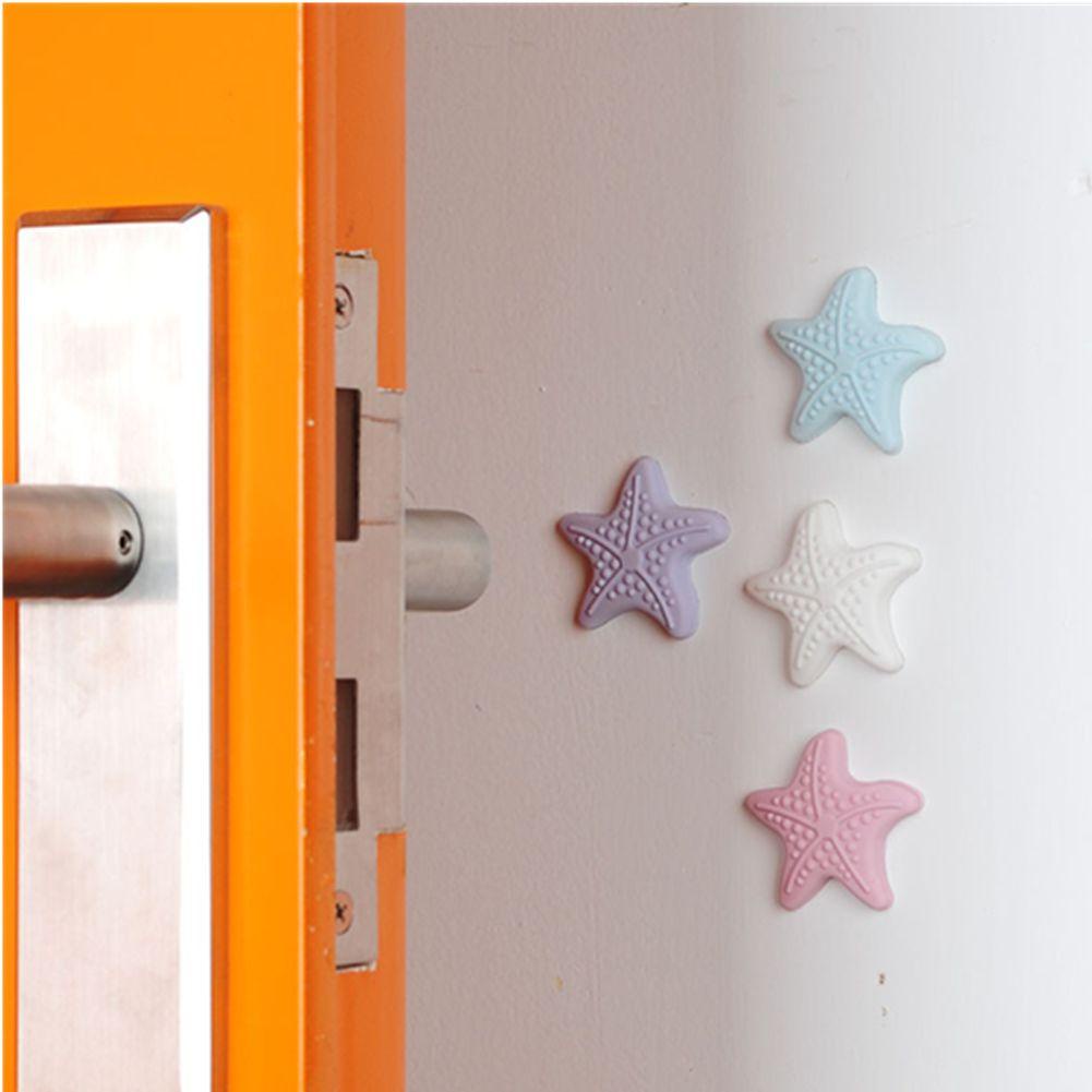 DAPHNE Household Starfish Shape Crash Pad Safety Buffer Guard Stoppers Luminous Door Stopper Handle Bumpers Accessories Gate Back Cushion Anti-collision Pads Wall Protectors Self Adhesive Silicone Doorstop/Multicolor