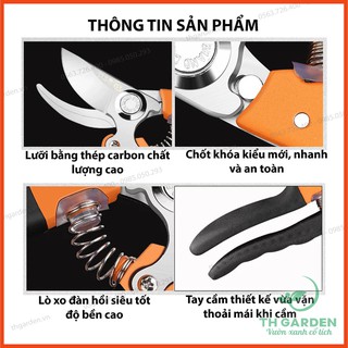 Kéo Cắt Cành Cây Cao Cấp Siêu Sắc Bén TH153 - Tăng 20 Lần Lực Cắt