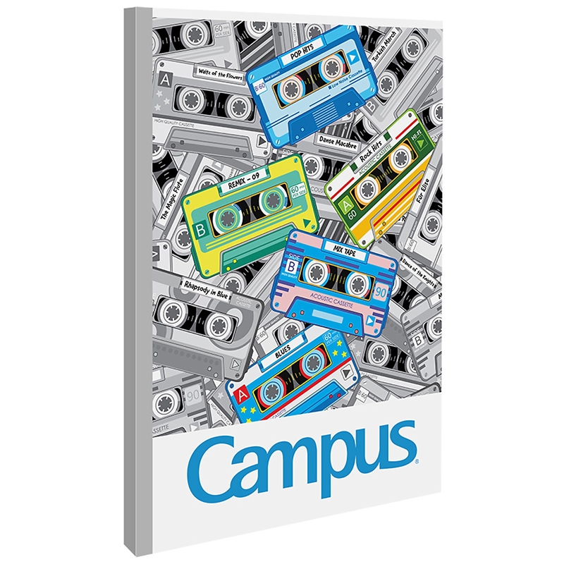 Vở A4 200 Trang Campus Mix Tape - Kẻ Ngang Có Chấm - NB-A4MT200 - Mẫu 1 - Xanh Dương