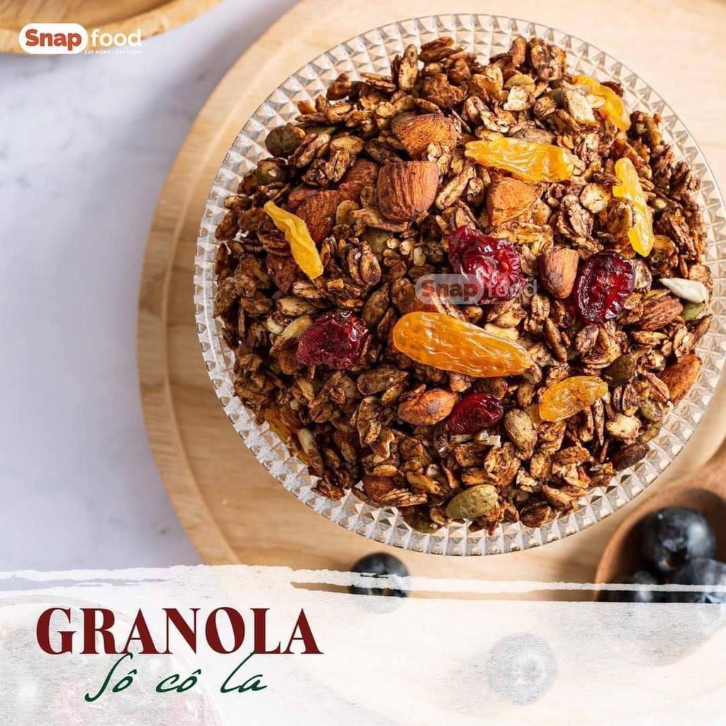 Granola không đường - Vị Vani Mật Ong 250/ 500gram - Ngũ cốc giam cân - Eat Clean