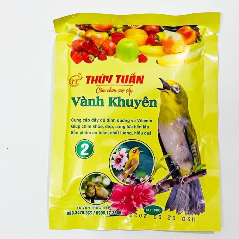 Cám chim vành khuyên Thúy Tuấn số 2 [ GÓI 100gr] Cám khuyên Thúy Tuấn cao cấp giá rẻ