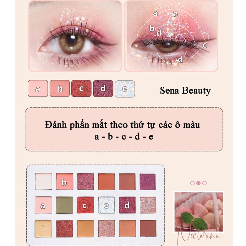 Bảng phấn mắt nhũ lì 18 ô Faiccia Party Time Senabeauty | BigBuy360 - bigbuy360.vn