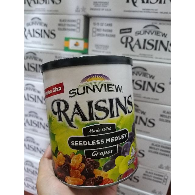 [Siêu Rẻ] Nho Khô Raisins Mỹ Jumbo Size Mix 4 Loại Nho Của Sunview - Nho Khô Xịn Giá Tốt Nhất Tết 2021