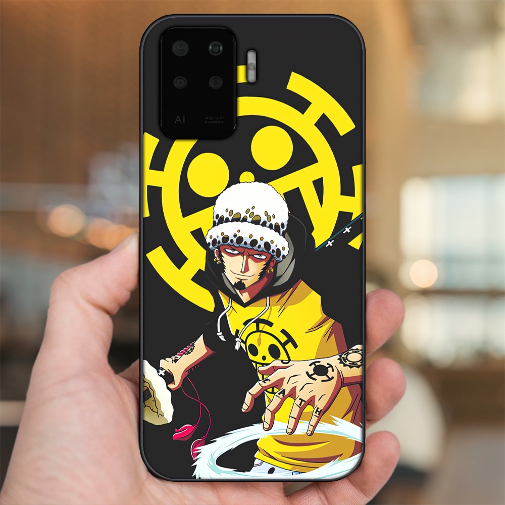 Ốp lưng Oppo A94 viền đen in hình Law One Piece