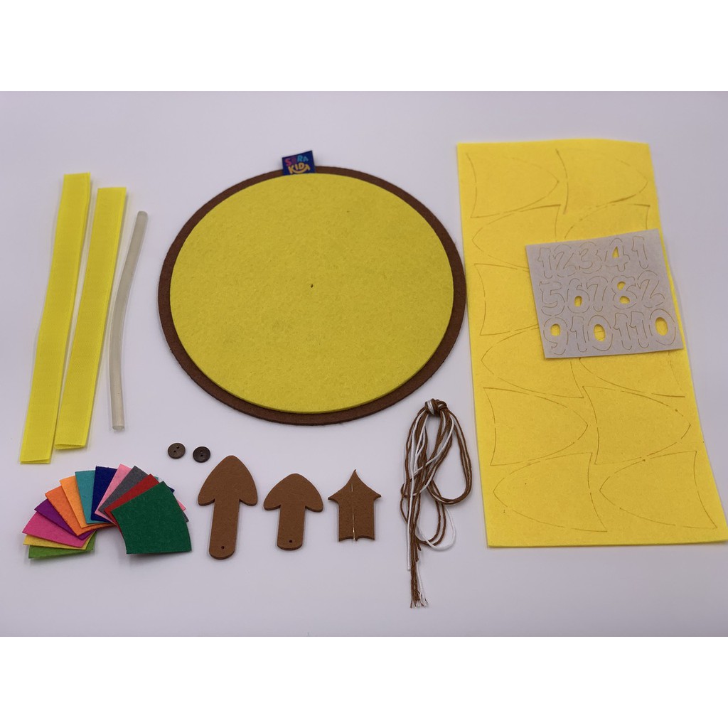 Bộ kit tự làm Đồng hồ Hoa Hướng Dương- Đơn Giản, dễ sử dụng- Đồ chơi, dụng cụ học tập cho con - An toàn, sáng tạo