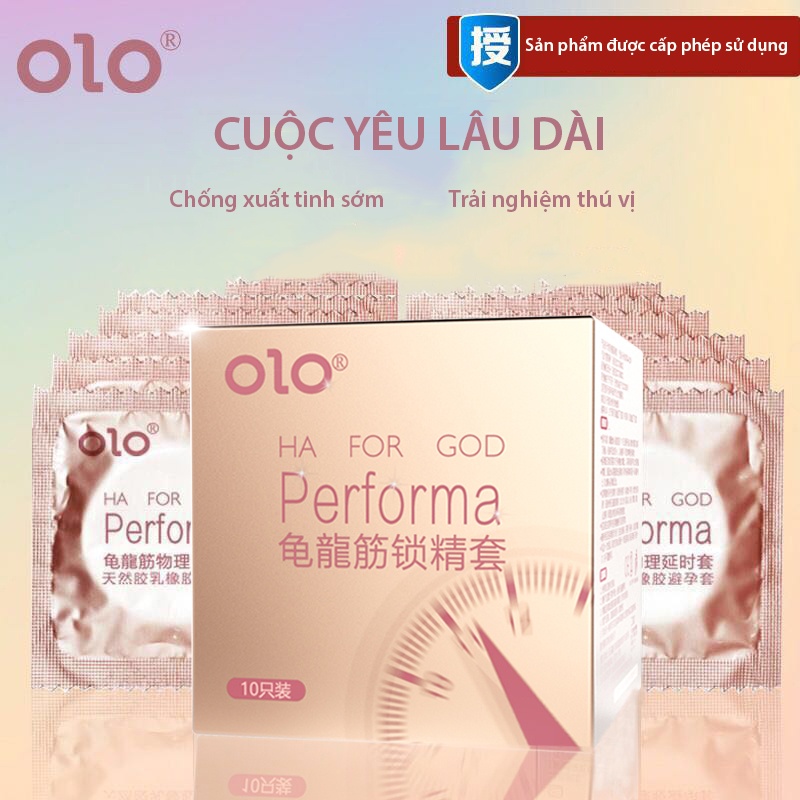 Bao cao su Olo 0.01 ZERO HA FOR MAN chính hãng, BCS siêu mỏng, cảm giác chân thật Hộp 3 10pcs Olo Official Store