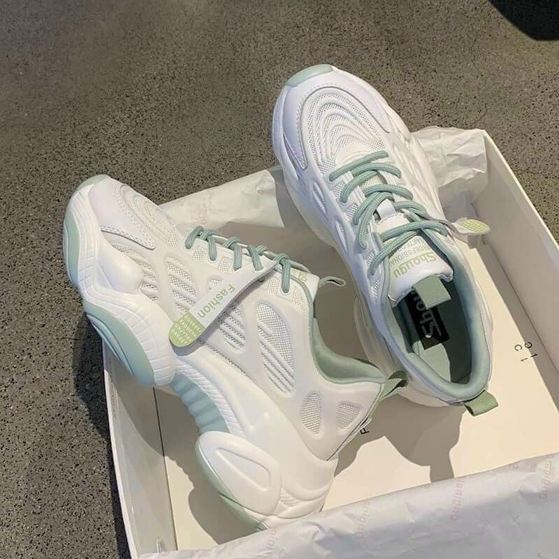 Giày Thể Thao Nữ 🍀Freeship🍀 Giày Tem Đế Sóng Phong Cách Ulzzang Trẻ Trung | BigBuy360 - bigbuy360.vn