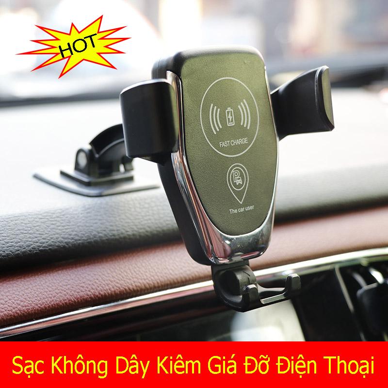 Kẹp Điện Thoại Trên Ô Tô, Sạc Không Dây Kiêm Giá Đỡ Điện Thoại - Thiết Kế Nhỏ Gọn, Hỗ Trợ Sạc SIêu Nhanh