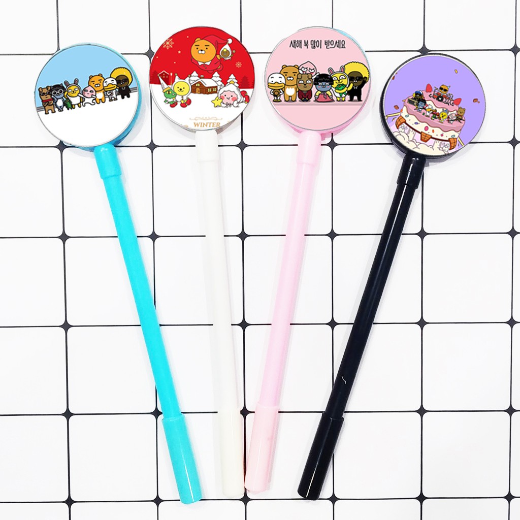 bút tròn bé đào BTI24 Bút lúc lắc kim cute dễ thương hoạt hình idol thần tượng