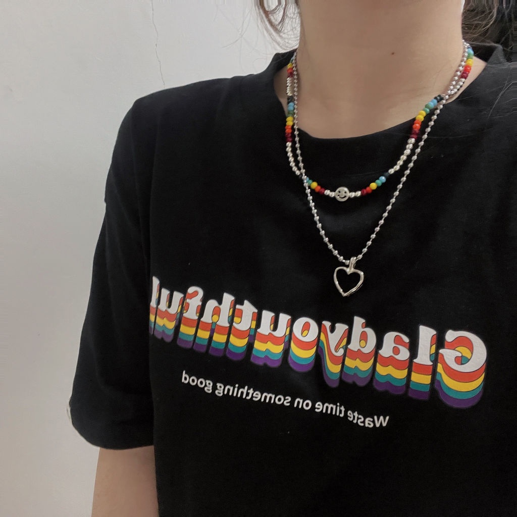 Vòng cổ Chuỗi Hạt Hình Mặt Cười Dễ Thương Cho Nữ