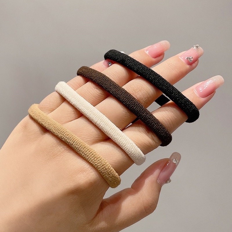 Dây Buộc Tóc Nhiều Màu Sắc Phong Cách Hàn Quốc Đơn Giản Cho Nữ