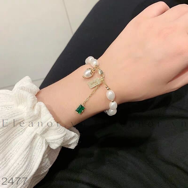 Lắc Tay Eleanor Đính Đá Xanh Vuông Cho Nữ - SP002477 | BigBuy360 - bigbuy360.vn