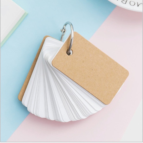 Bộ Flashcard học từ vựng 100 tờ (4*7 cm) - Nhiều màu Học Tiếng Anh
