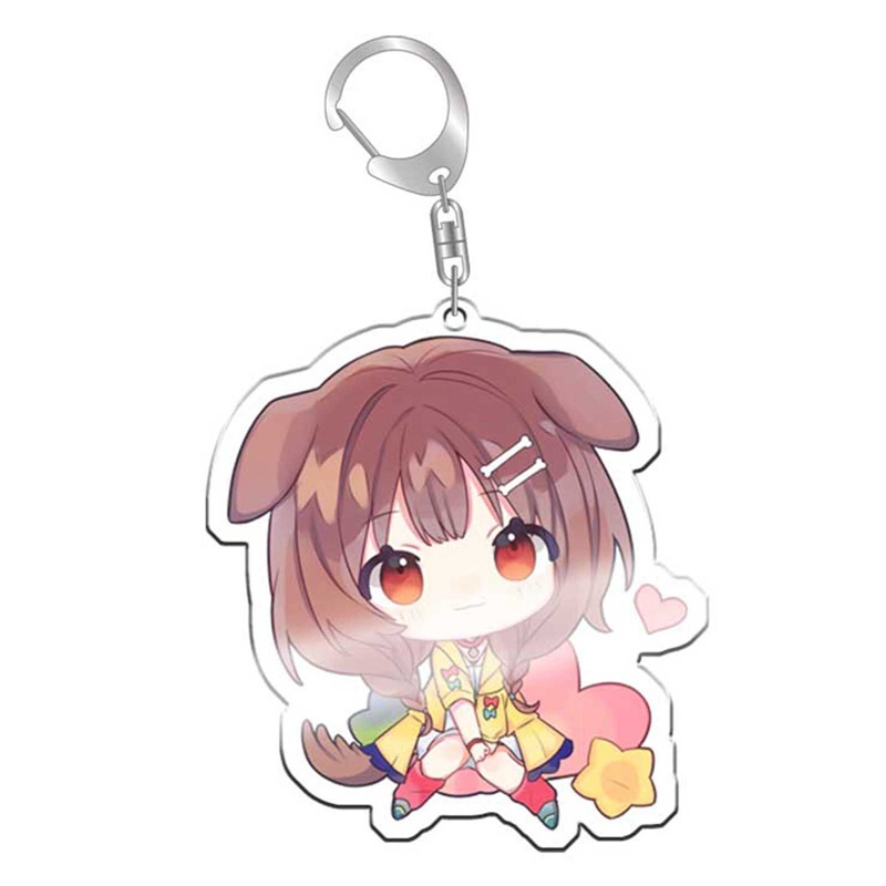 (TAI THÚ) Móc khóa in hình Hololive mica trong acrylic anime chibi xinh xắn tiện lợi