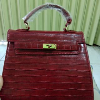 Túi công so da sần size 25