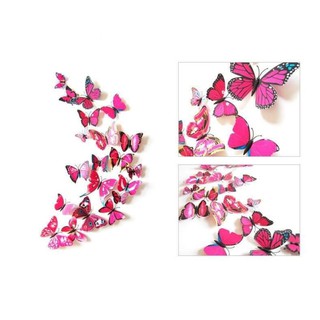 Decal dán tường  hình bướm 3D