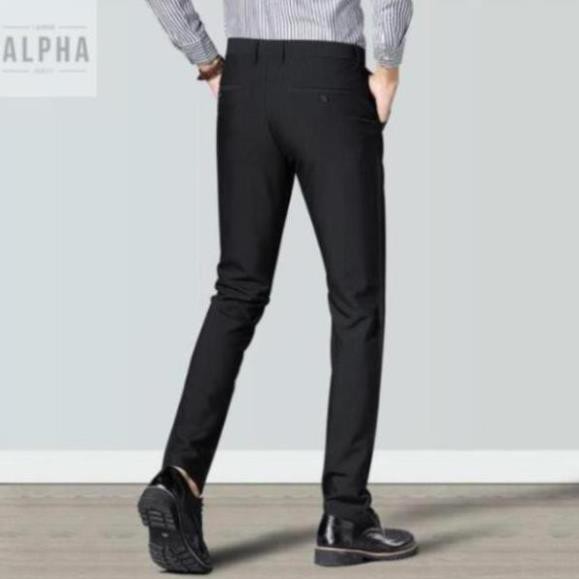 Quần tây nam ống suôn mặc công sở, cao cấp, lịch lãm, ống quần rộng, chất vải co giãn Tuyết Mưa co giãn | BigBuy360 - bigbuy360.vn