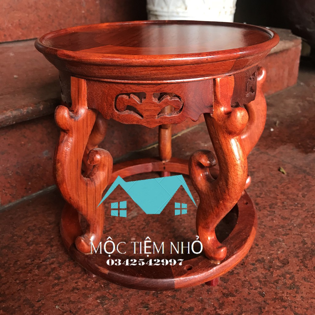 Đôn khuyên-gỗ hương kỷ khuyên đế chân kê tượng lọ hoa